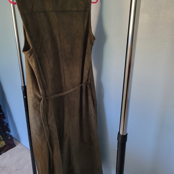 Mono B Brown Sleeveless Trench Coat - Picture 6 of 11